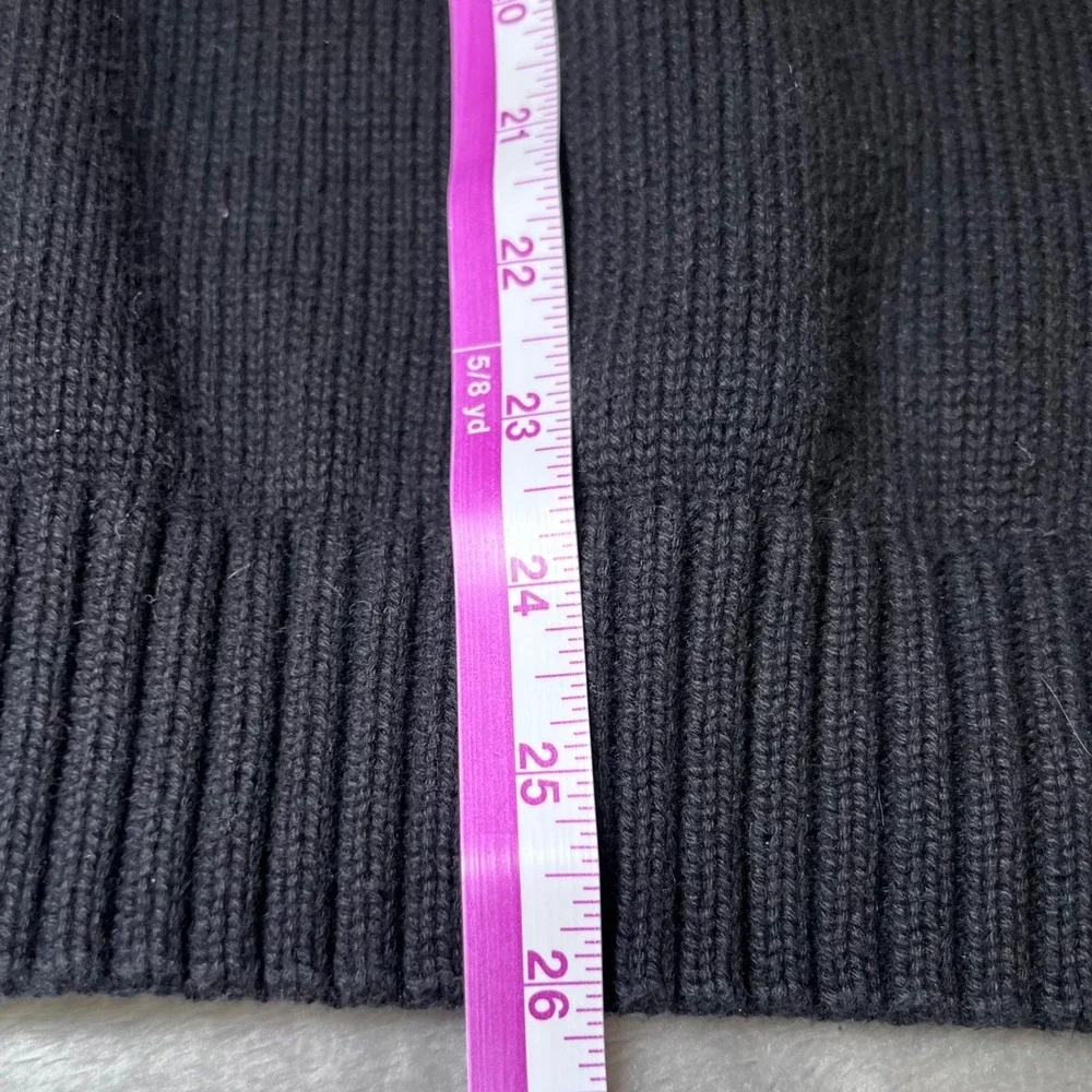 Chaps Mens Size Large Black Crewneck Sweater Crest Logo Long Sleeve Cotton - Picture 10 of 11